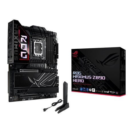 ASUS ROG Maximus Z890 Hero Intel Z890 LGA 1851 ATX Motherboard, Advanced AI PC-Ready, 22+2+1+2 Stages, DDR5, WiFi 7, 3X PCIe 5.0 M.2, ThunderboltTM 4, USB Type-C, AI Overclocking/Cooling/Networking