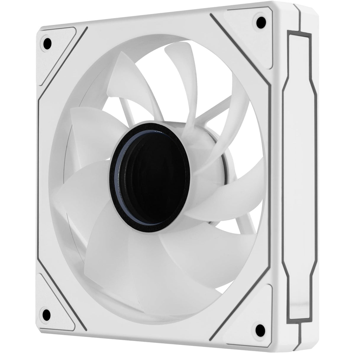 AeroCool Phantom M-3 Reverse Infinity Mirror ARGB Fan, for PC Case, 120mm, PWM 500-1800 RPM, Hydraulic Bearing, Eight Shock-Absorbing Pads, Liquid and Air Cooler, White