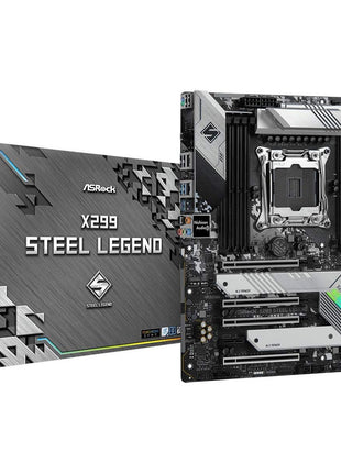 ASRock X299 Steel Legend LGA2066 ATX Motherboard | Intel Core X-Series | DDR4 4200+ (OC) | Dual M.2 | USB 3.2 Gen2x2 | Dual Intel LAN | 11 Phase Power | RGB Lighting