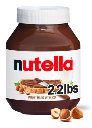 Nutella Hazelnut Spread with Cocoa, Creamy Hazelnut Spread, Breakfast Favorite, 35.3 oz Jar