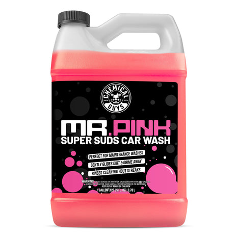 Chemical Guys Mr. Pink Car Wash Soap - 128 oz Super Suds Foaming Car Wash Soap for Cannon, Blaster, or Bucket Washing - pH Balanced, Safe on Wax, Sealant, Ceramic, and Clear Coat Finishes