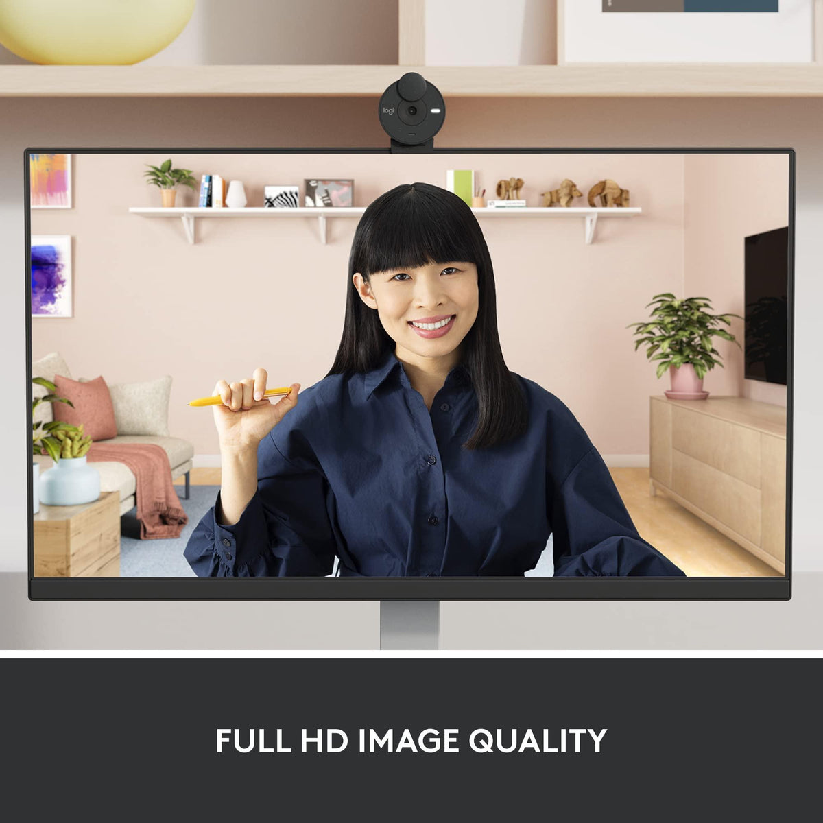 Logitech Brio 305 Full HD 1080P Webcam with Privacy Shutter, Mono Noise Reduction Mics, USB-C, Auto Light Correction, Works with Zoom, Microsoft Teams, Google Meet