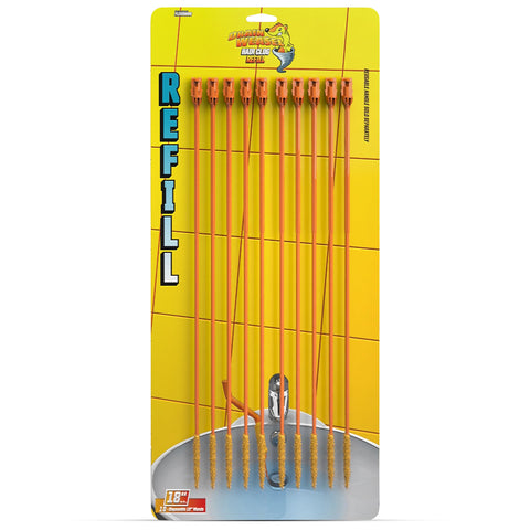 FlexiSnake Drain Weasel Refill - Sink Snake Hair Clog Remover Tool, Sink, Pipe, Bathroom, Bathtub Drain Cleaner, 18-inch Long Flexible Disposable Wands, Made in The USA, 10 Pack