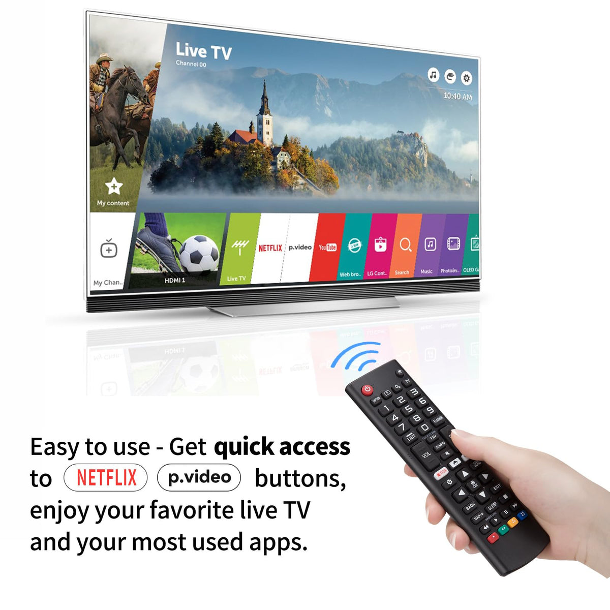 for LG Smart TV Remote Control Replacement,Universal for All LG OLED 3D Thinq TVs for AKB75095307 AKB75375604 AKB74915305 AK75675304 AKB76040302 AKB76037601 AKB75675313 with Battery