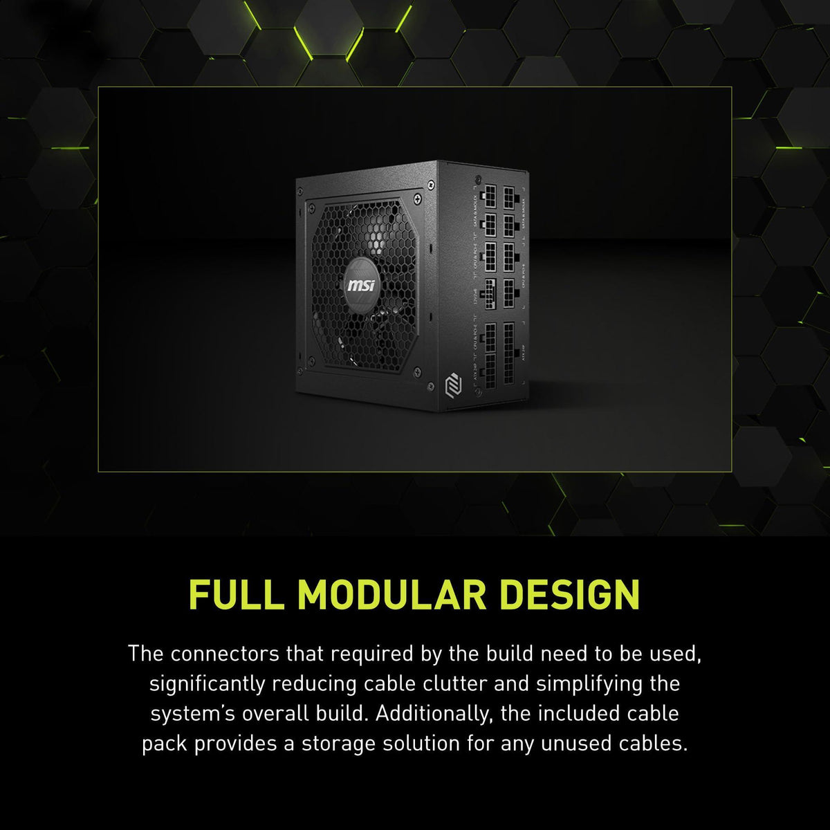 MSI MAG A750GL PCIE 5.1 & ATX 3.1 Gaming Power Supply - Full Modular - 80 Plus Gold Certified 750W - Compact Size - ATX PSU - 10 Year Warranty