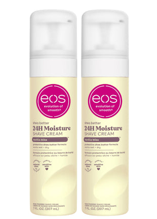 eos Shea Better Women's Shave Cream- Vanilla Bliss, Shea Butter Skin Care, Shaving Cream for Women, 14 fl oz, 2-Pack