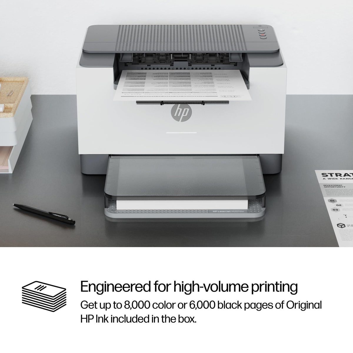 HP LaserJet M209dw Wireless Black & White Printer, Print Only, Fast speeds, Easy setup, Mobile printing,Best-for-small teams