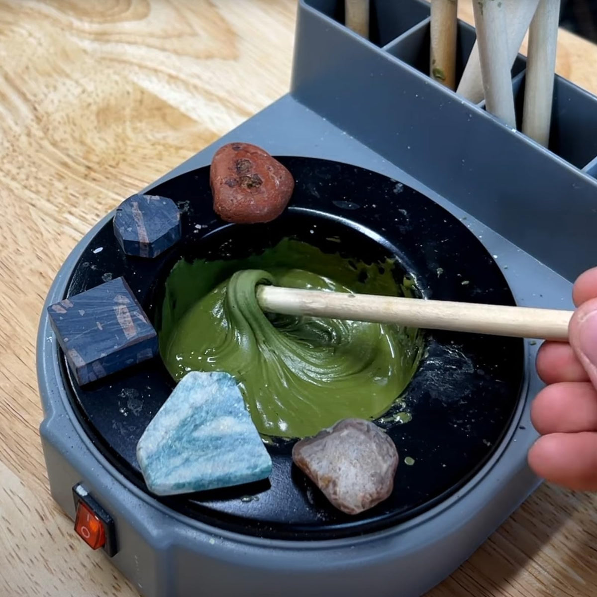 Sthovd Green DOP Wax Fit for Lapidary Cabachon Forming Cutting and Polishing Versatile
