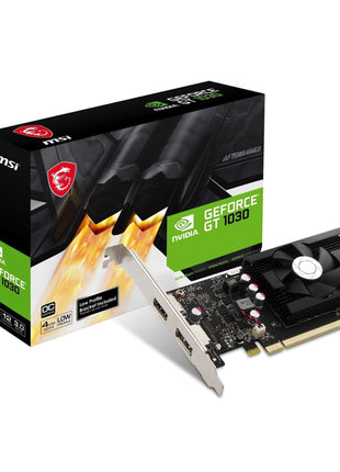 msi Gaming GeForce GT 1030 4GB DDR4 64-bit HDCP Support DirectX 12 DP/HDMI Single Fan OC Graphics Card (GT 1030 4GD4 LP OC)