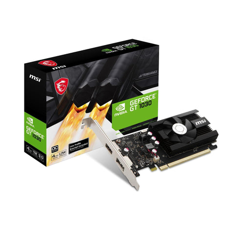 msi Gaming GeForce GT 1030 4GB DDR4 64-bit HDCP Support DirectX 12 DP/HDMI Single Fan OC Graphics Card (GT 1030 4GD4 LP OC)