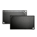 Lodge Reversible Cast Iron Grill/Griddle – 9.5 x 16.75 Inch Pre-Seasoned Cooking Surface – Flat & Ribbed Sides – Use on Stove, Grill, or Campfire – Made in the USA – Heavy-Duty, Black