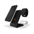STM ChargeTree Swing 3-in-1 Wireless Charging Station for iPhone/Samsung/Android (15W/7.5W), AirPods (5W), Apple Watch (3W). Qi-Certified Stand- Black