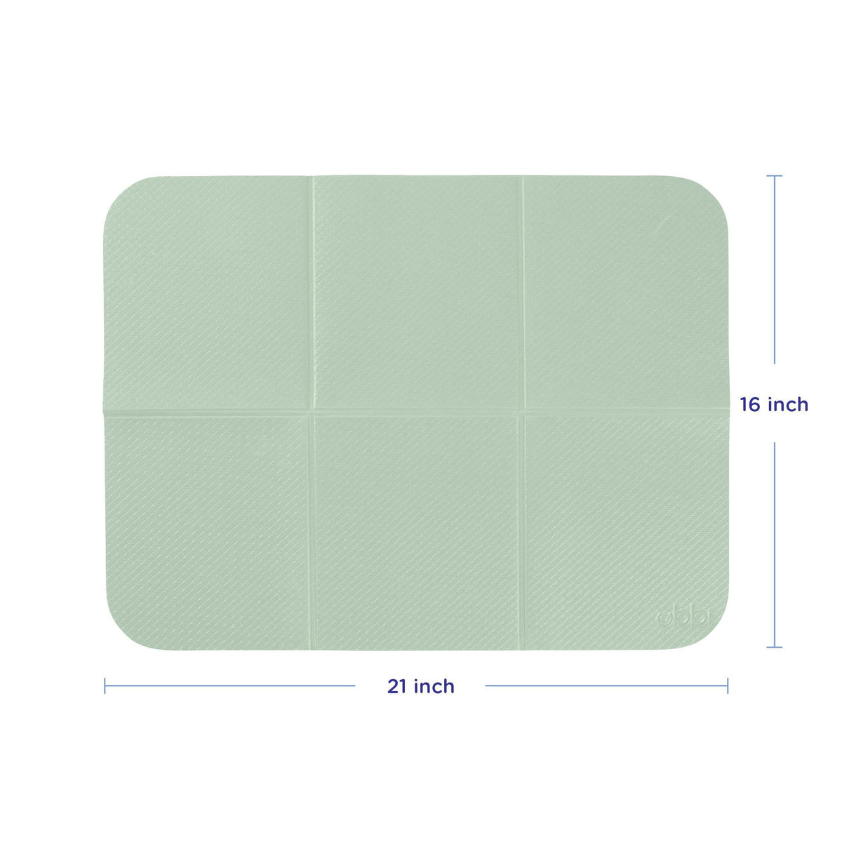 Ubbi On-The-Go Diaper Changing Baby Mat, Soft and Comfortable Diaper Bag Accessory Must Have for Newborns, Easy to Clean, Portable Folding Pad, Baby Traveling Accessories, Sage Green