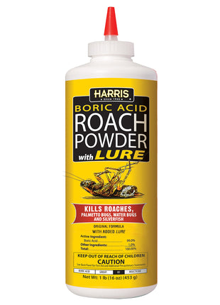 HARRIS Boric Acid Roach and Silverfish Killer Powder w/Lure for Insects (16oz)
