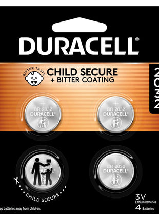 Duracell 2032 Lithium Battery, 4 Count, AirTag & Key Fob, CR2032 3V Cell