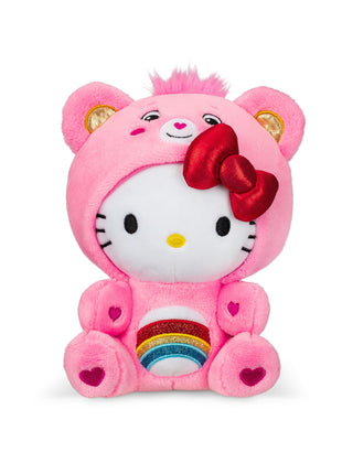 Care Bears Hello Kitty Dressed As Cheer Bear 8" Fun-Size Plush - Soft, Huggable Bestie! – Good for Girls and Boys, Employees, Collectors, Ages 4+