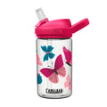 CamelBak Eddy+ Kids Bite Valve Straw Tritan Renew Water Bottle Colorblock Butterflies, 14oz