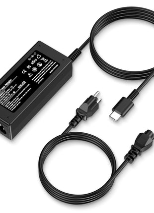 Universal 65W USB C Laptop Charger Compatible with Lenovo,HP, Dell, Acer, Asus, Samsung, Google and More, for Office, School, and Family