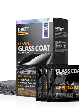 CERAKOTE® Ceramic Glass Coat Protectant - Hydrophobic Automotive Rain Repellant, Long-Lasting and Durable Ceramic Coating, Quick and Easy Application
