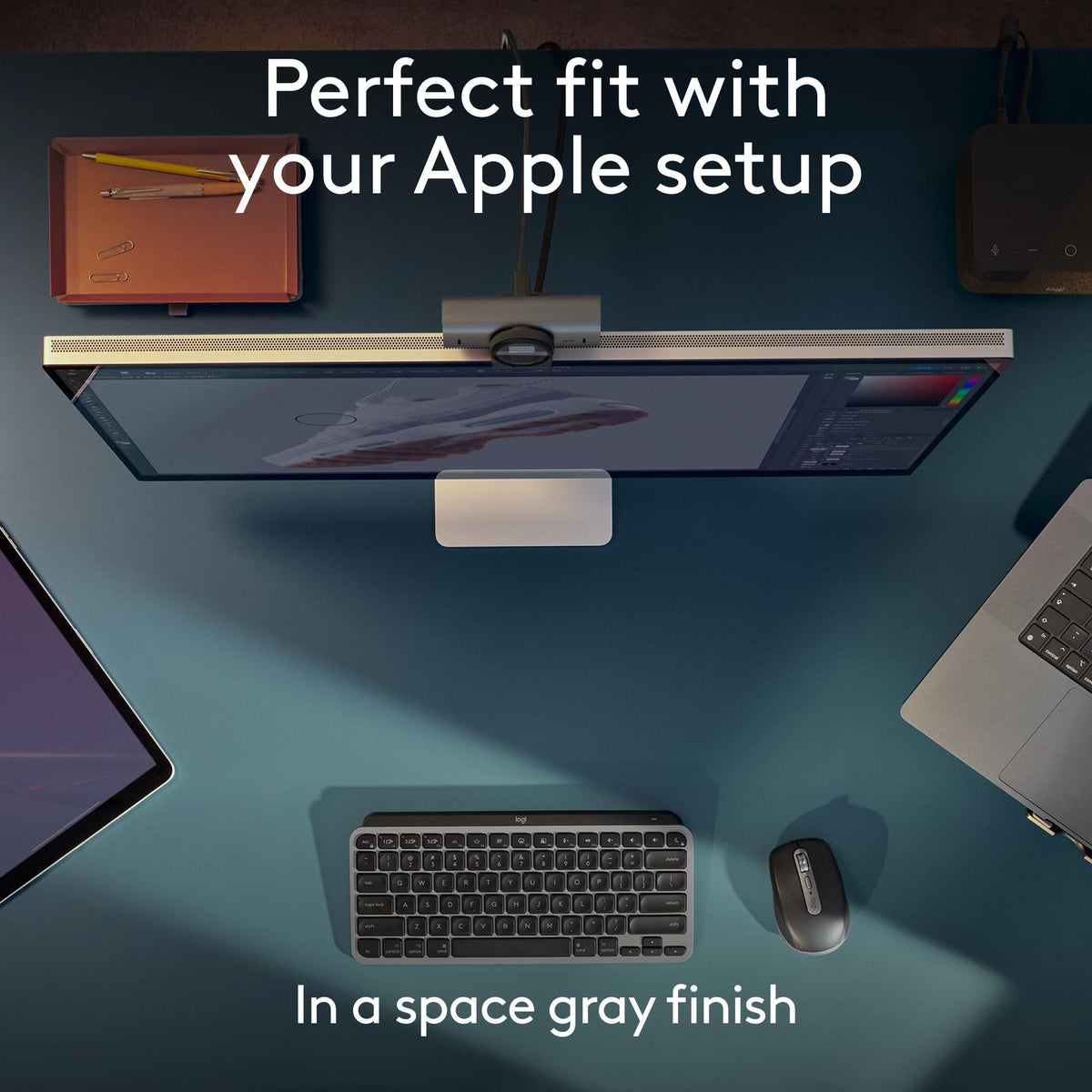 Logitech MX Keys Mini for Mac Minimalist Wireless Keyboard, Compact, Bluetooth, Backlit Keys, USB-C, Tactile Typing, Compatible with MacBook Pro,MacBook Air,iMac,iPad - Space Grey