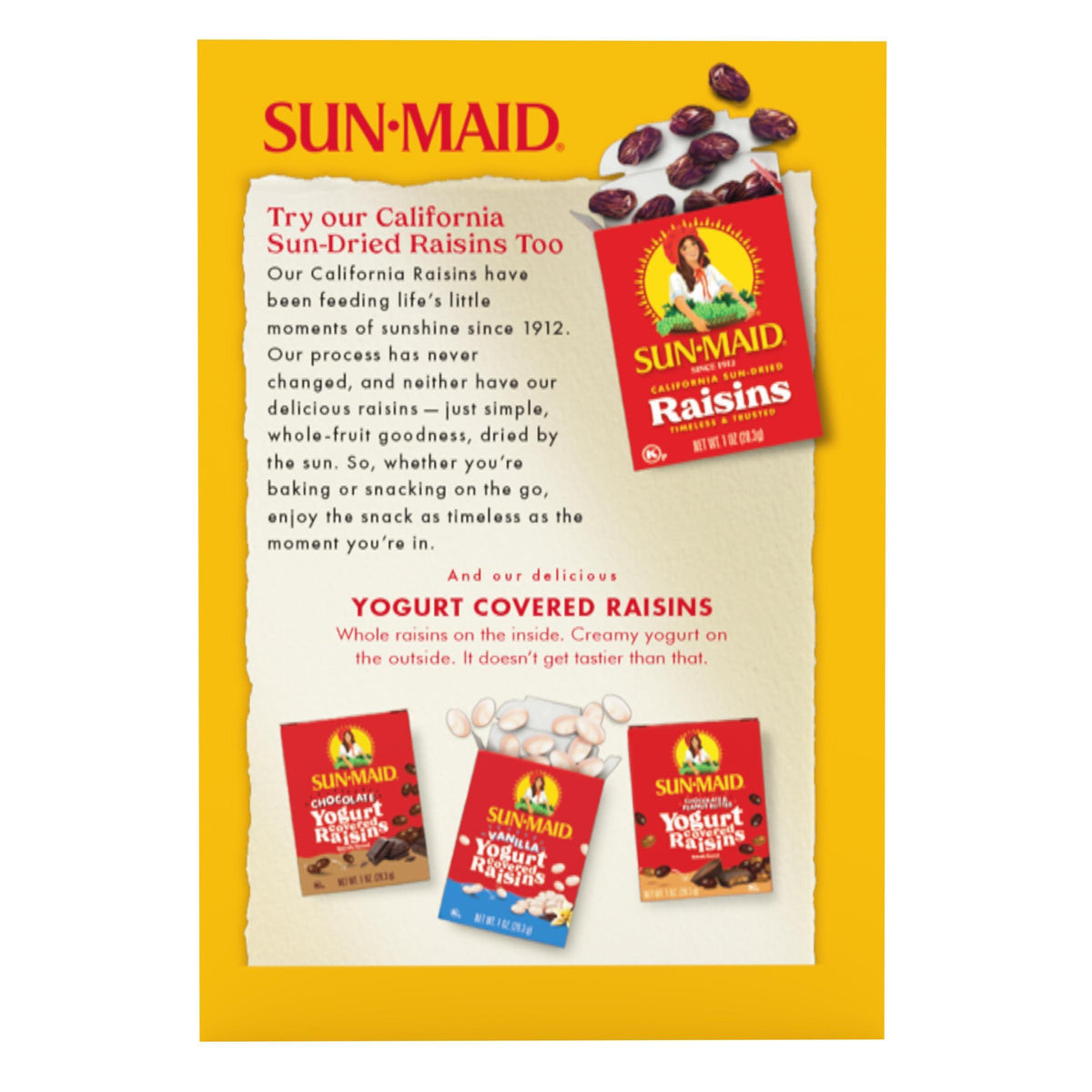 Sun-Maid California Golden Raisins - 12 oz Sharing-Size Box - Dried Fruit Snack for Lunches, Snacks, and Natural Sweeteners