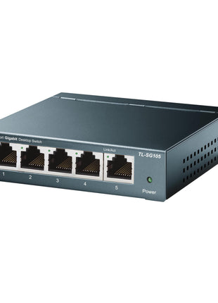 TP-Link TL-SG105, 5 Port Gigabit Unmanaged Ethernet Switch, Network Hub, Ethernet Splitter, Plug & Play, Fanless Metal Design, Shielded Ports, Traffic Optimization