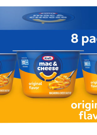 Kraft Mac and Cheese, 8 Cups, for Easy Dinner or Dinner Sides, Original Flavor, No Artificial Flavors, Preservatives or Dyes, 2.05 oz