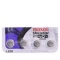 Maxell 377 SR626SW 1.55 Volt Silver Oxide Watch Batteries Factory Hologram (4 Batteries)