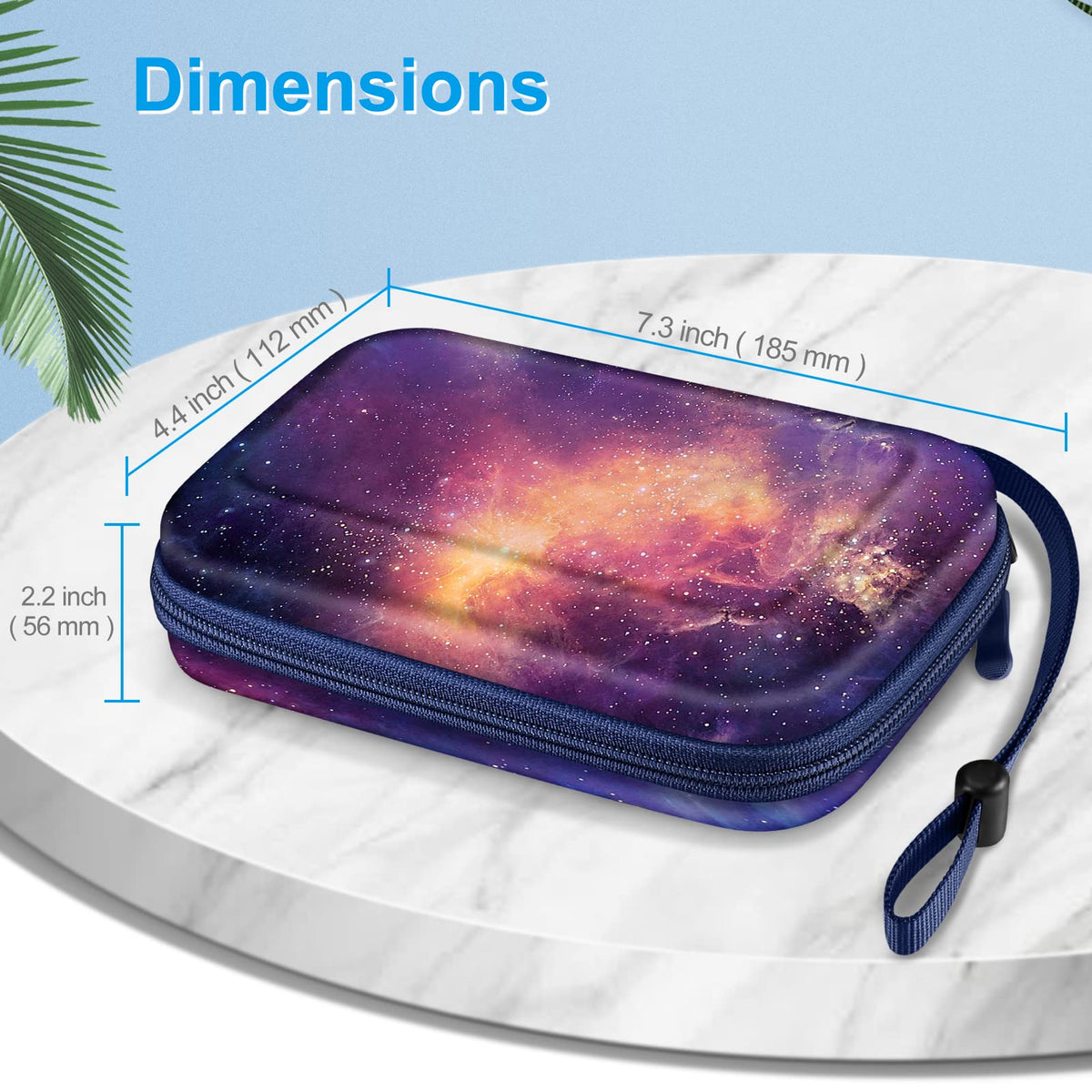 Fintie Carrying Case for Nintendo New 2DS XL LL/New 3DS / 2DS / 3DS XL LL, Protective Hard Shell Portable Travel Cover Pouch with Game Card Slots & Inner Pocket, Galaxy