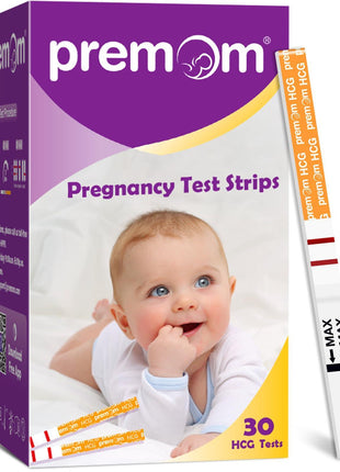 Premom Pregnancy Test Strips- 30 Pack Early Detection Pregnancy Test Kit Powered by Premom Ovulation Predictor iOS and Android APP