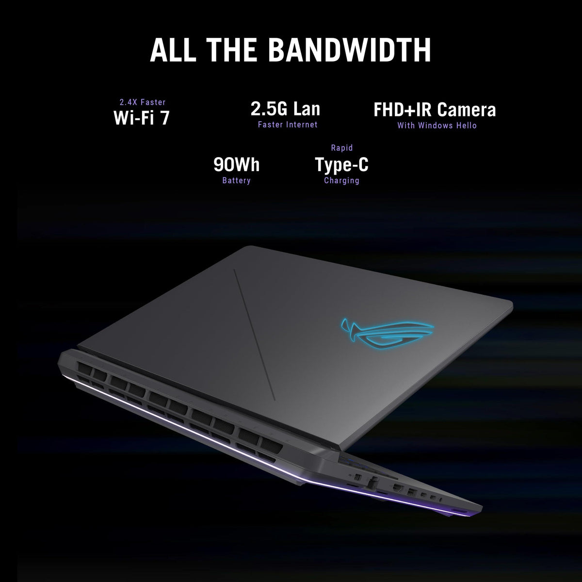 ASUS ROG Strix G16 (2025) Gaming Laptop, 16” FHD+ 16:10 165Hz/3ms Display, NVIDIA® GeForce RTX™ 5070 Laptop GPU, Intel® Core™ i9 Processor 14900HX, 32GB DDR5-5600, 1TB SSD, Wi-Fi 7, Win11 Home