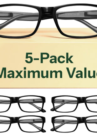 Gaoye Professional Reading Glasses for All Day   Computer Readers with Blue Light Protection   Value Pack