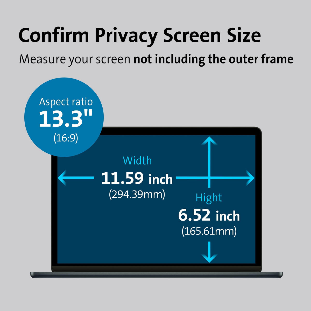 Kensington FP133W9 Privacy Screen for 13.3-Inch 16: 9 Aspect Ratio Laptops (K64488WW)