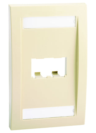 Panduit CFPE2EIY 1-Gang 2-Port Faceplate, Electric Ivory