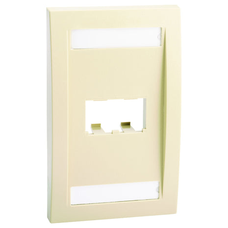 Panduit CFPE2EIY 1-Gang 2-Port Faceplate, Electric Ivory