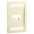 Panduit CFPE2EIY 1-Gang 2-Port Faceplate, Electric Ivory