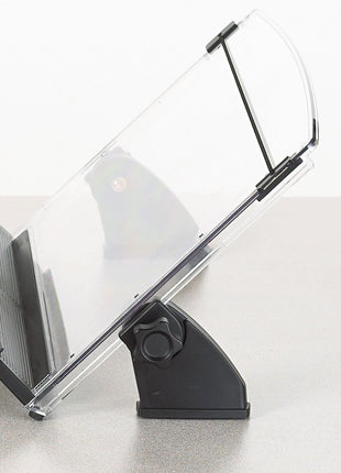 3M in-Line Adjustable Desktop Copyholder Plastic 150 Sheet Capacity Black/Clear MMMDH630