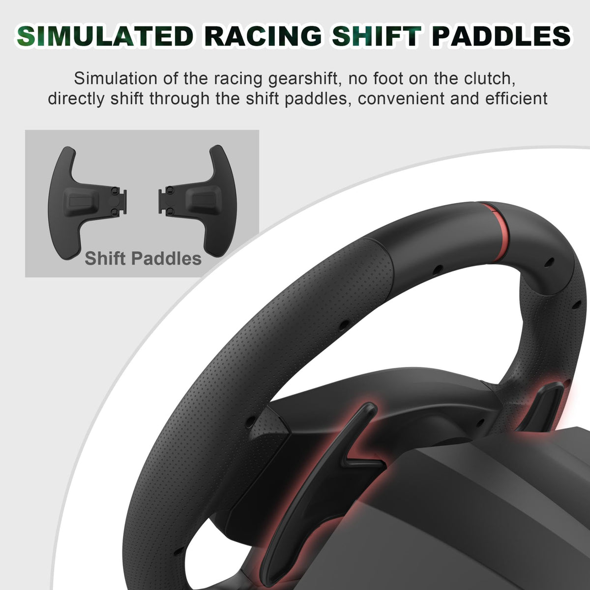 PC Racing Wheel Steering Wheel PXN V900 Driving Simulator 270°/900° Rotation christmas gift Gaming Steering Wheel with Pedals for PC,PS4,PS3,Xbox Series X|S, Xbox One