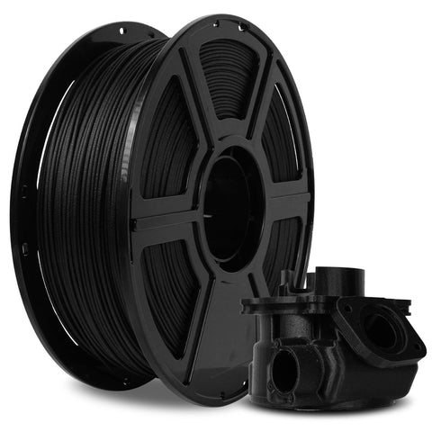 FLASHFORGE Carbon Fiber PETG Filament 1.75mm, Carbon Fiber PETG 3D Printer Filament, 1KG Spool Dimensional Accuracy +/- 0.02mm, Lightweight & Heat-Resistant & Moisture Free (Black)