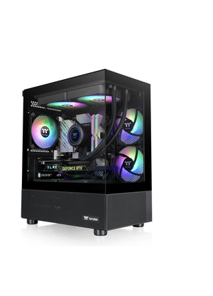 Thermaltake View 170 TG ARGB Black Micro-ATX Case; 3x120mm ARGB Fans Included; Supports Up to 280mm Radiator; Front & Side Dual Tempered Glass Panel; CA-1Z4-00M1WN-00; 3 Year Warranty