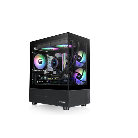Thermaltake View 170 TG ARGB Black Micro-ATX Case; 3x120mm ARGB Fans Included; Supports Up to 280mm Radiator; Front & Side Dual Tempered Glass Panel; CA-1Z4-00M1WN-00; 3 Year Warranty