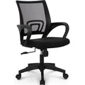 NEO CHAIR Office Desk Computer Chair Ergonomic Mesh Gaming Mid Back Seat with Comfy Lumbar Support Adjustable Height Swivel for Home Task (Black)