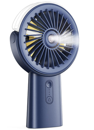 Otlonpe Handheld Misting Fan Portable, Small Personal Hand Held Rechargeable Mist Fan Water Spray, 4000mAh Battery Operated Hand Mister Fans 3-Speed, 4-15 Hrs Runtime for Travel Home Office Outdoor