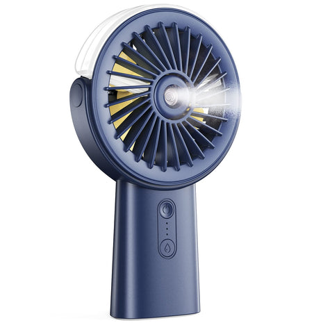 Otlonpe Handheld Misting Fan Portable, Small Personal Hand Held Rechargeable Mist Fan Water Spray, 4000mAh Battery Operated Hand Mister Fans 3-Speed, 4-15 Hrs Runtime for Travel Home Office Outdoor
