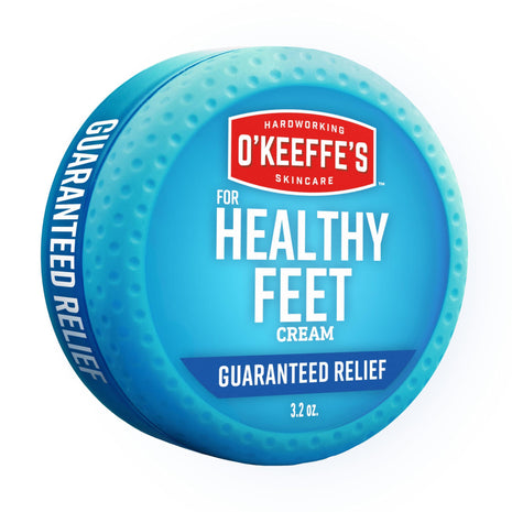 O'Keeffe's Healthy Feet Foot Cream, 3.2 oz Jar, 1-Pack For Extreme Dryness | Repairs Extremely Cracked, Dry Feet, Retains Moisture Levels, Hypoallergenic, Non-Greasy, Instantly Boosts Moisture