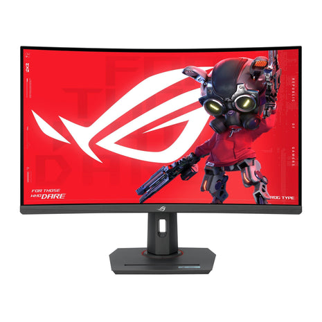 ASUS ROG Strix 32" 1440P USB-C Curved HDR400 Gaming Monitor (XG32WCMS) - QHD (2560x1440), 280Hz, 1ms, Fast VA, Extreme Low Motion Blur Sync, DisplayWidget, Tripod Socket, AI Gaming, 3 yr Warranty