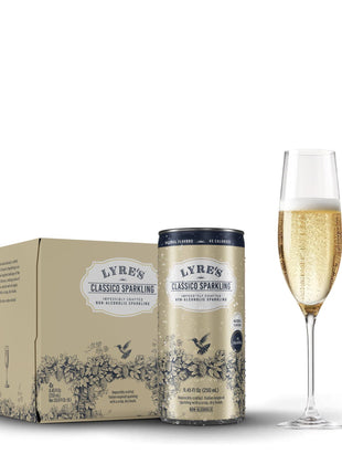 Lyre's Classico 4-Pack, Non Alcoholic Sparkling Wine, Zero Proof Prosecco Alternative, Alcohol Free Drinks, Canned Mocktails, Ready to Drink, 45 Calories per Serve (8.45 Fl Oz x 4)