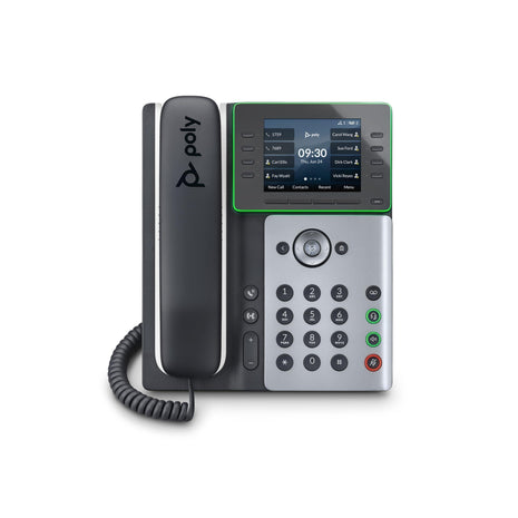 Poly Edge E350 IP Phone - Corded - Corded/Cordless - Wi-Fi, Bluetooth, NFC - 3 Multiple Conferencing - Desktop, Wall Mountable - Black - TAA Compliant - VoIP - 3.5" LCD - IEEE 802.11a/b/g/n/ac - 2 x N