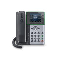 Poly Edge E350 IP Phone - Corded - Corded/Cordless - Wi-Fi, Bluetooth - Desktop, Wall Mountable - Black - TAA Compliant - VoIP - IEEE 802.11a/b/g/n/ac - 2 x Network (RJ-45) - PoE Ports