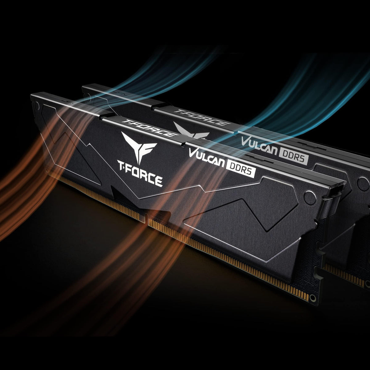 TEAMGROUP T-Force Vulcan DDR5 32GB (2x16GB) 5200MHz (PC5-41600) CL40 Intel XMP 3.0 & AMD Expo Compatible Desktop Memory Module Ram Black FLBD532G5200HC40CDC01